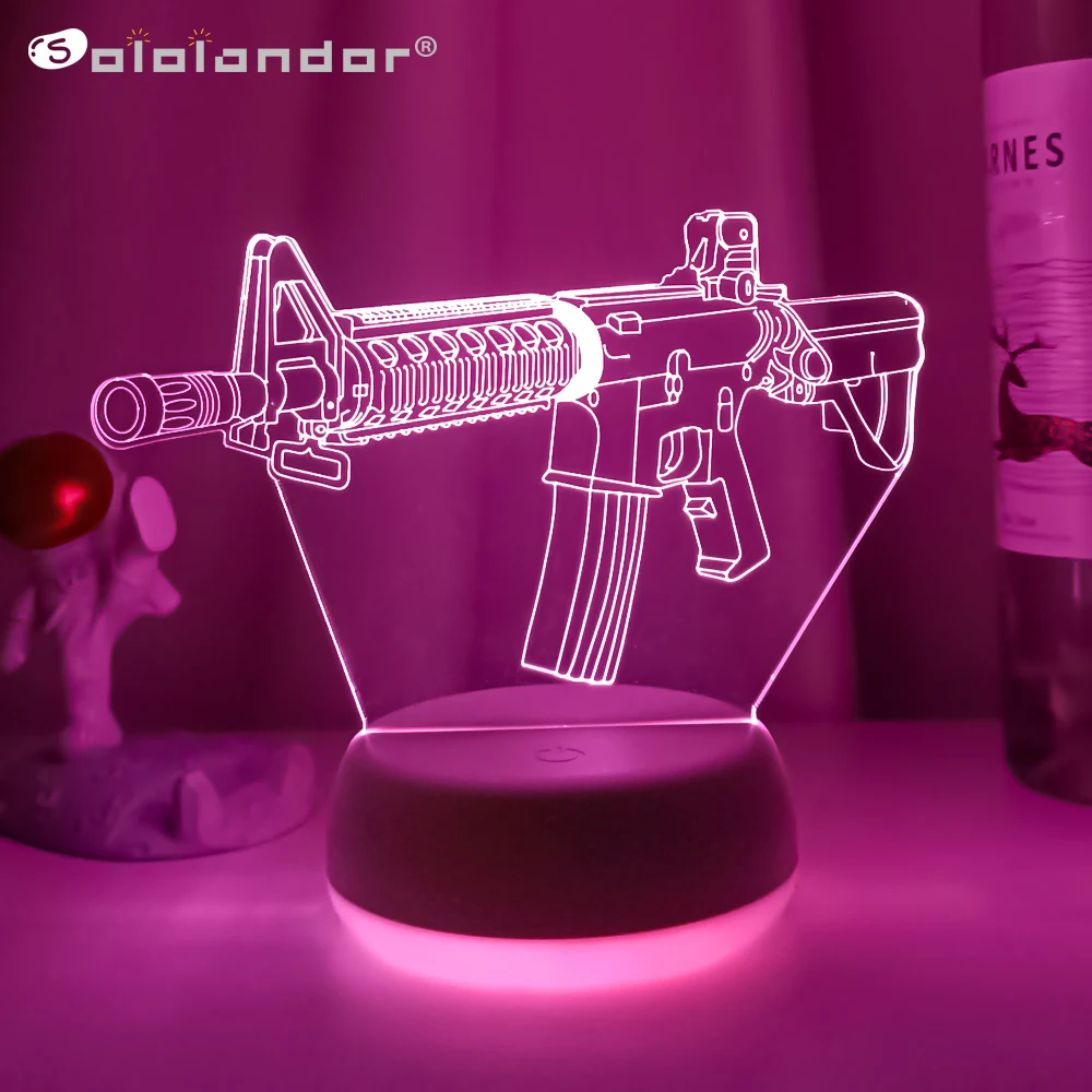 Светодиодный ночсветильник для пехоты иллюзия 3D USB сенсорный датчик RGB детский