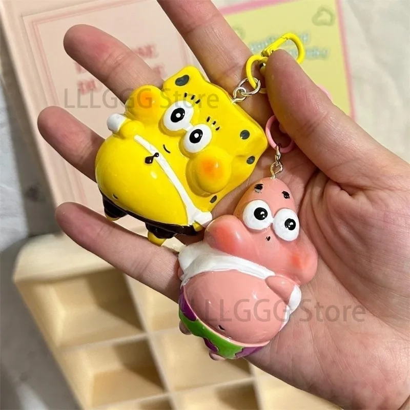 Губка Боб брелок для ключей Патрик звезда мультфильм милый сумка очаровательные