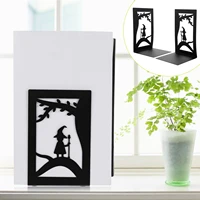 2 pcs practical creative iron book stands book shelf holder for home shop office