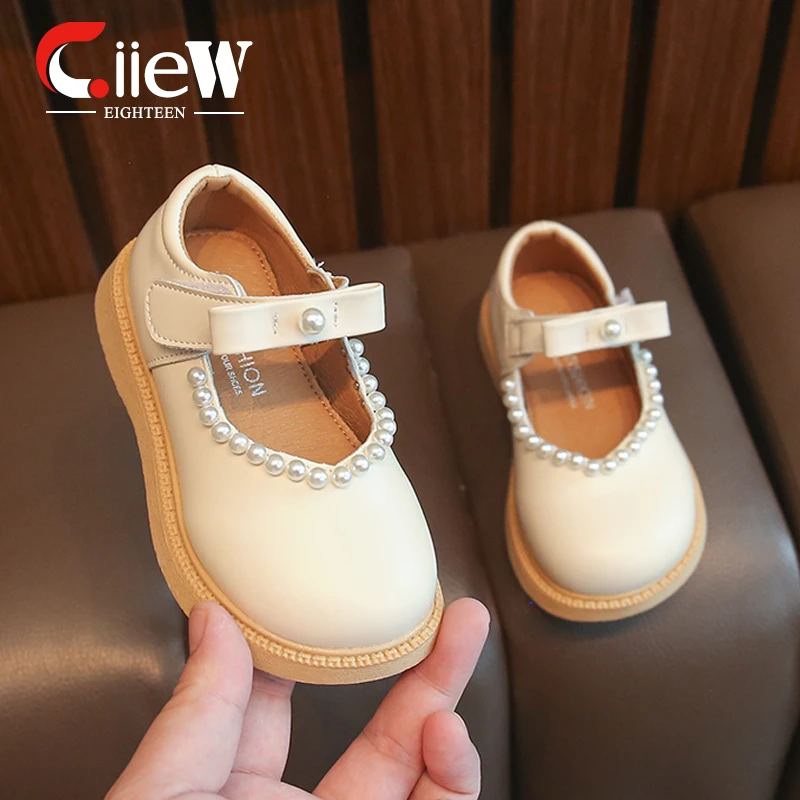 

Size 22-31 Mary Jane Shoes Lovely Children Casual Shoes Pearl Platform Party Shoes Anti-Slippery tenis infantil zapatos niña