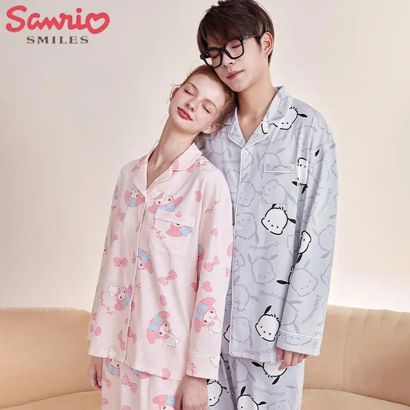 

Новинка Sanrio Y2K аниме Kuromi Cinnamoroll My Melody весенне-осенний комбинированный пижамный комплект милая девушка Кондиционер одежда для дома