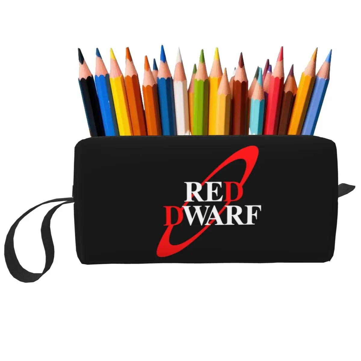 Фото Красный пенал Red Dwarf для мальчиков и девочек, коробка для ручек, сумка для карандашей, канцелярские принадлежности, женская косметичка №2