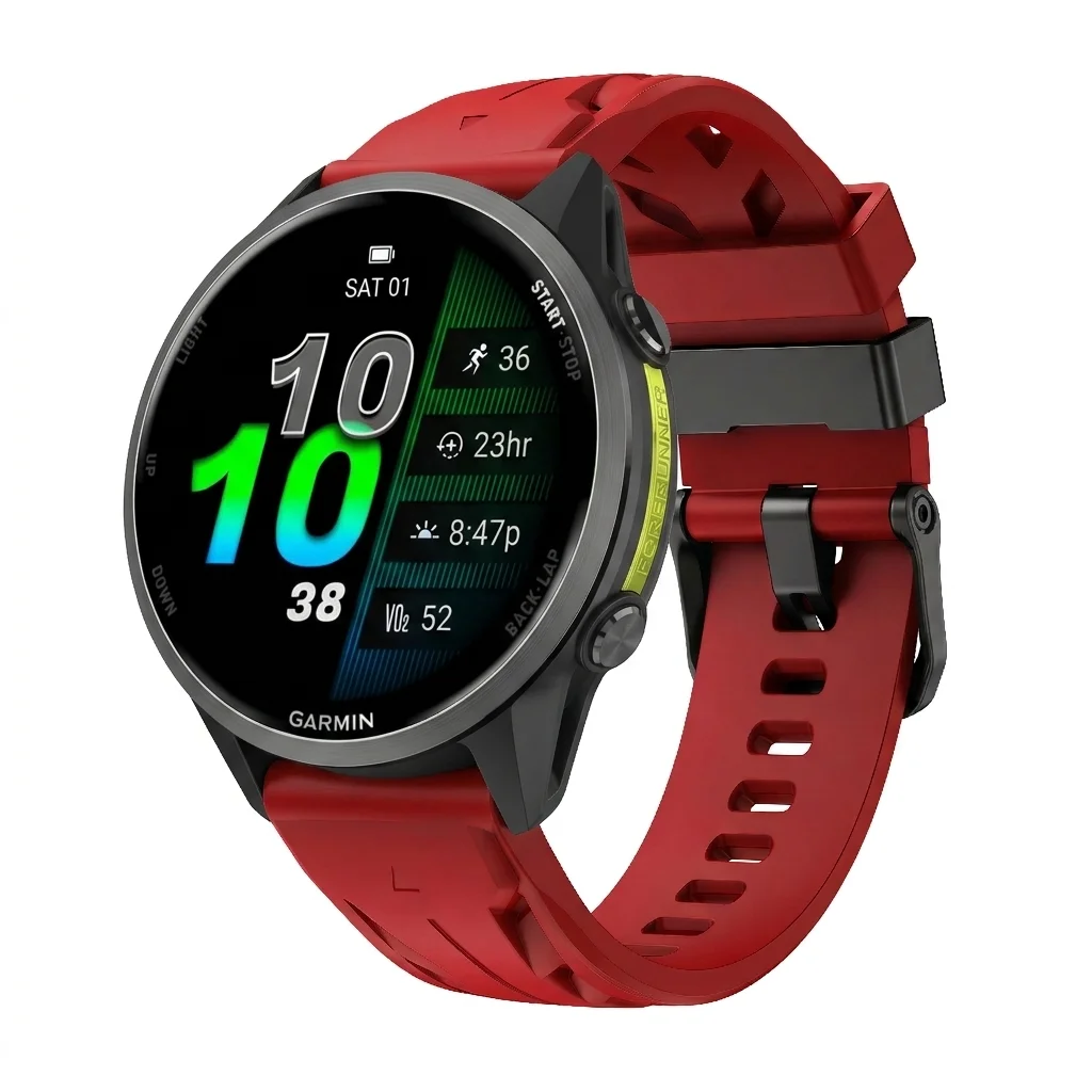 Фото Силиконовый спортивный ремешок для Garmin Forerunner 970 965 955 945 935/Descent G2/MARQ Gen 2/Fenix8 Pro 47 мм, QuickFit 22 мм, ремешок для часов №5