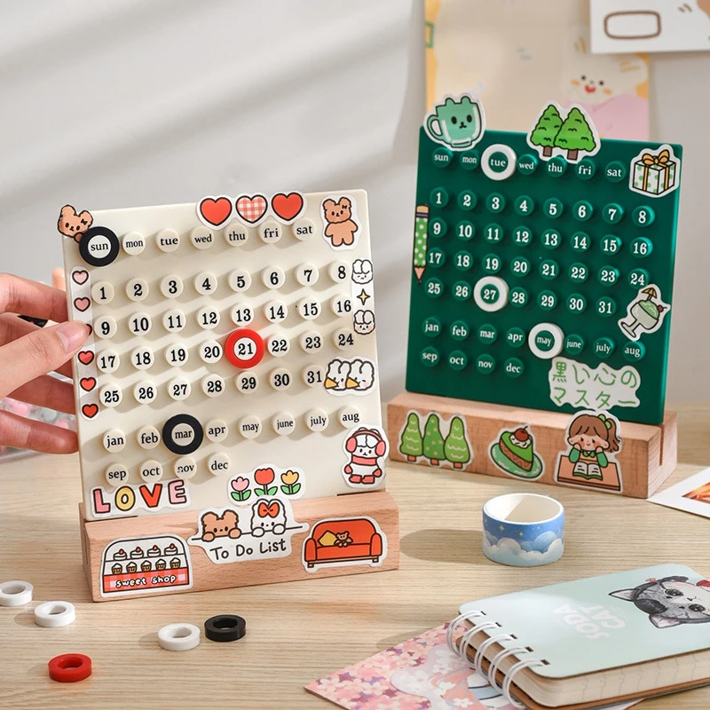 

Manual DIY Loop Calendar DIY Calendar Office Desktop Home Decorative Digital Small Ornament Ten Thousand Year Calendar