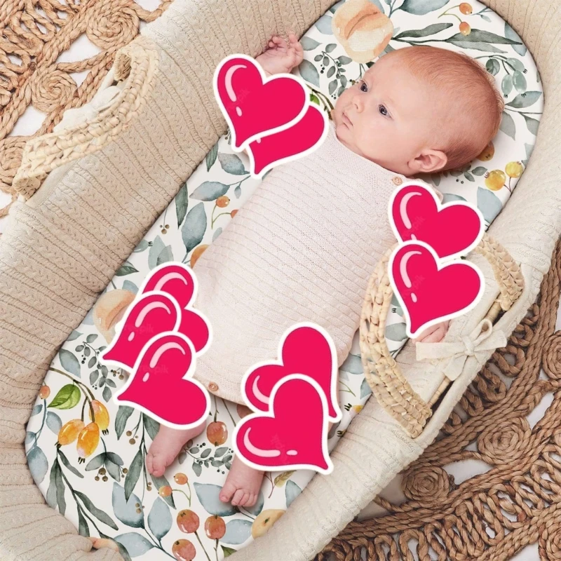 

Newborns Baby Fitted Sheet Crib Bed Cover Sheet Fitted Breathable Bassinet Sheet