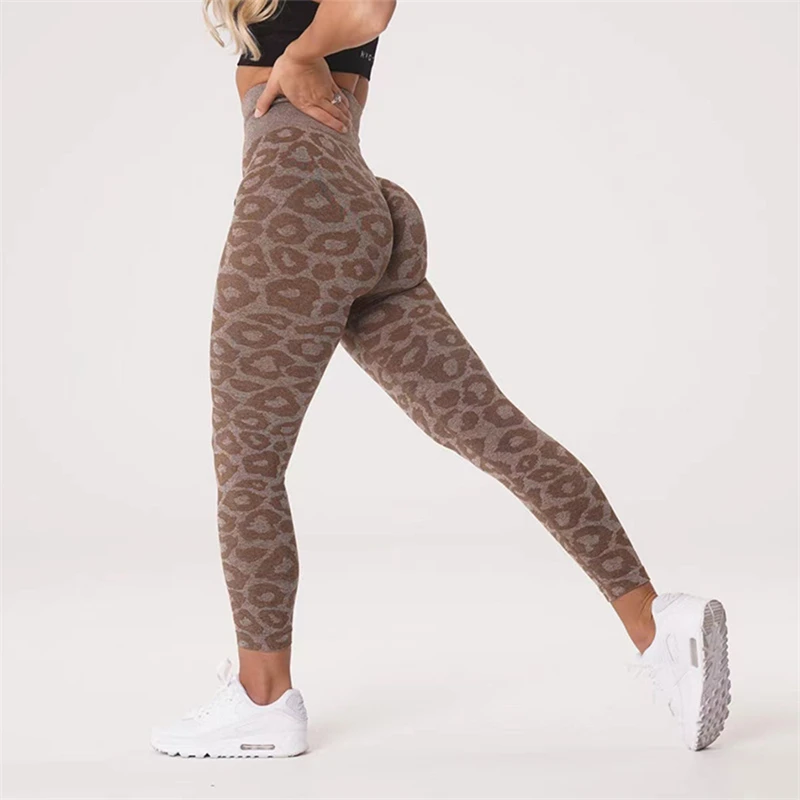 

New Leopard Seamless Leggings for Women Fitness Yoga Pants High Waist Gym Tights Workout Leggings Thick Fabric Sports Tights