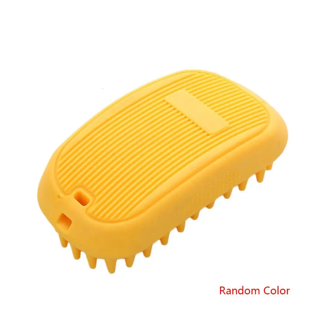 

Pet Bath Massage Brush Shampooing Grooming Tool Soft Bristles Pet Washing Brush Grooming Massager Random Color
