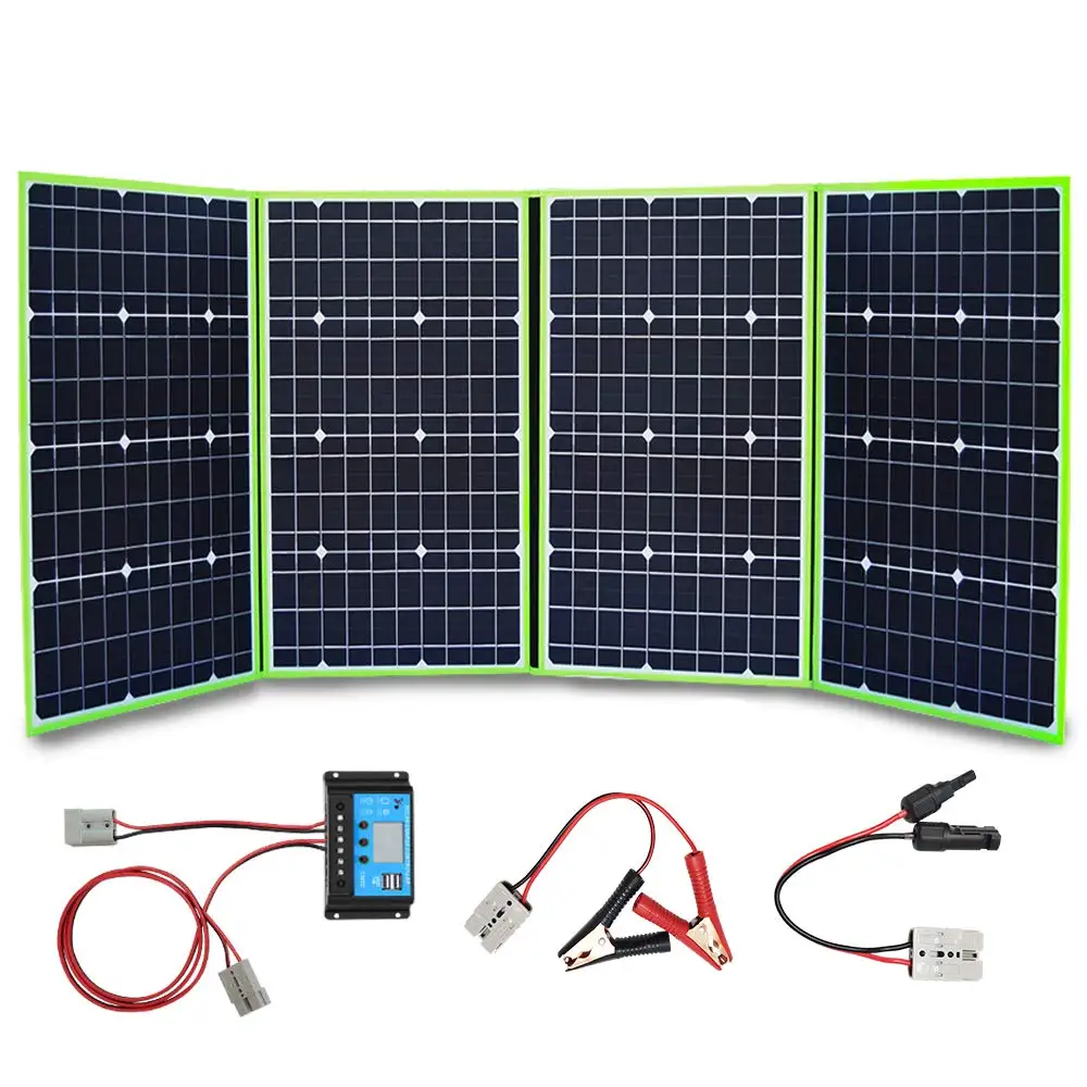 

solar panel foldable flexible portable 100w 150w 200w 300w 18v/20v home kit outdoor charger controller 5v usb 12v car RV battery