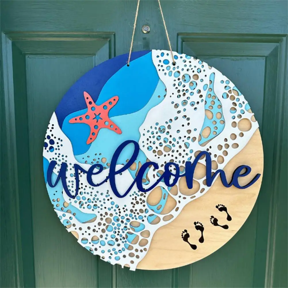 

Excellent Welcome Pendant Ornamental Wall Hanging Ornament Ocean Series Personalized Wall Door Decor Decorate