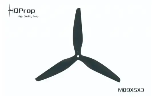 HQ MacroQuad Prop 9X5X3(CCW CW) черный стекловолокно усиленный нейлон 9X5X3 три лопасти пропеллер 9 дюймов для RC FPV дрона квадрокоптера