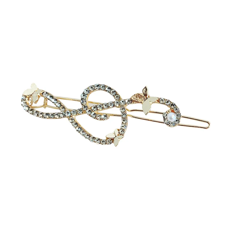 

Graceful White Simulated Pearl Beads Hollow Butterfly Golden Silver Plated Note Pin Hair Clips Sweet Headwear For Girls Women