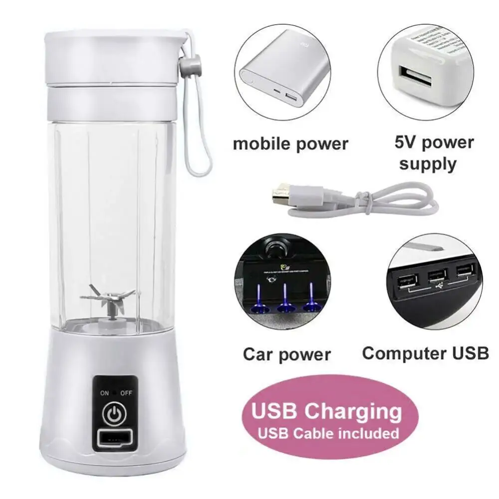 

Fruit Juicier Cup Squeezer Mixer Machine Mini Portable USB Chargeable Household