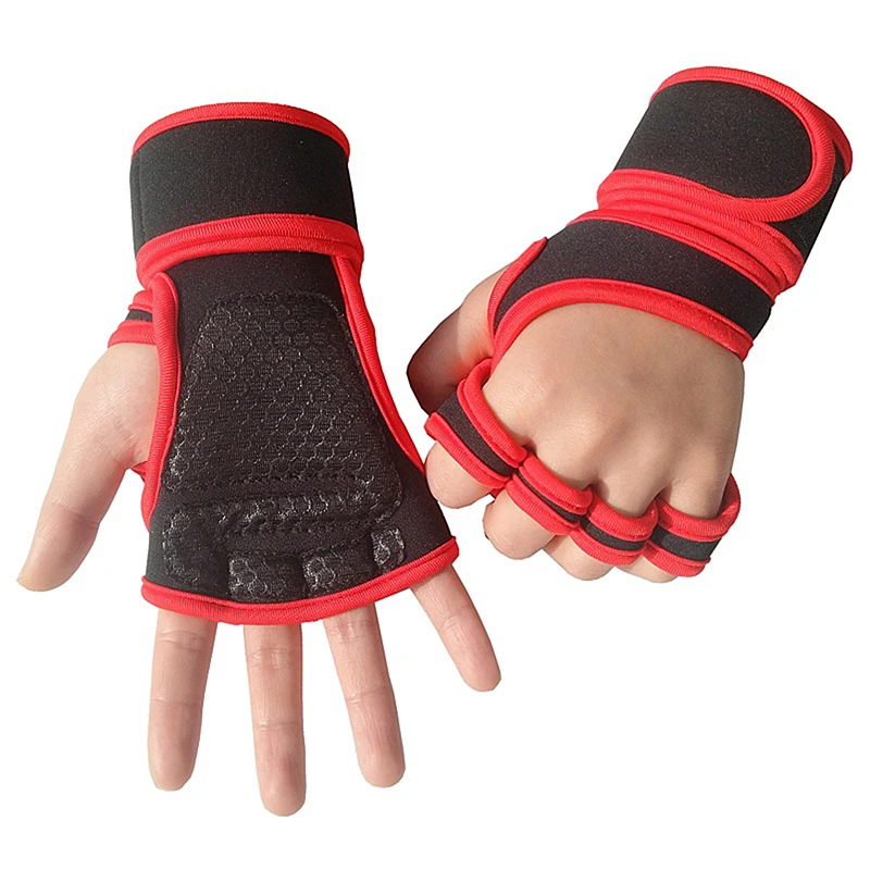 

Weight Lifting Training Gloves For Women Men Fitness Sports Body Building Gymnastics Grips Gym Hand Palm Wrist Protector Gloves