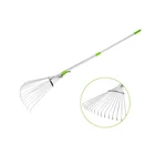 Грабли веерные раздвижные 15 зубьев 80-155 см с черенком, грабли, садовый инструмент, черенок грабли, садовый инвентарь,для сада