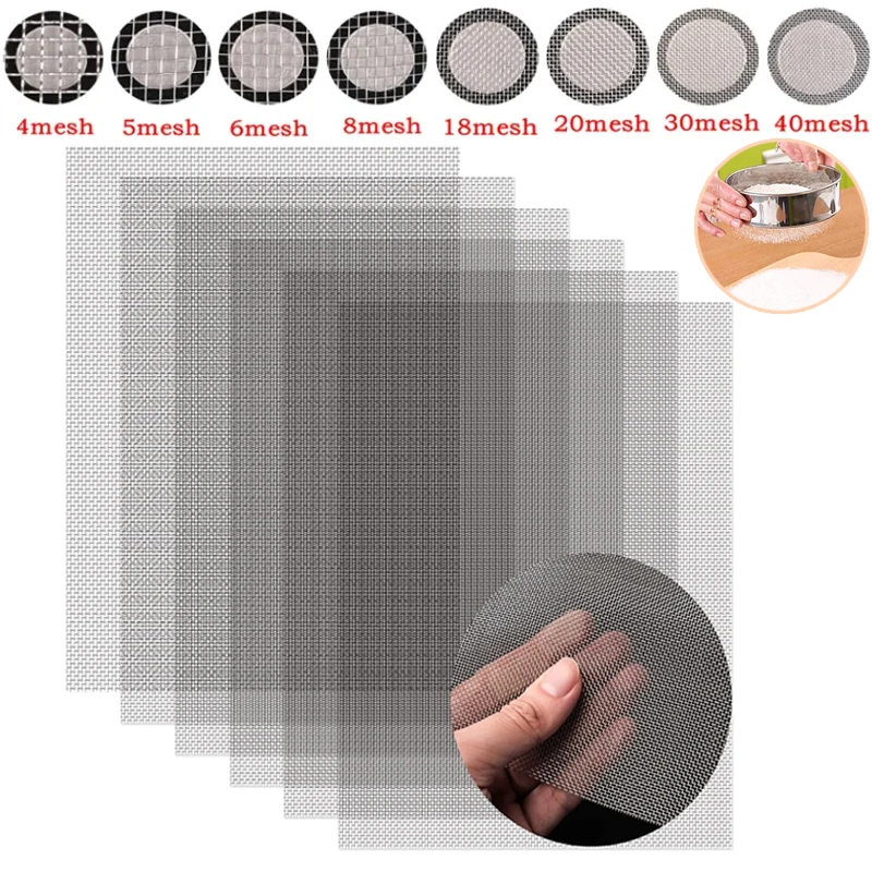 

1 шт. 4/5/8/20/30/40-500 сетка из нержавеющей стали 304, тканая проволока, высококачественный сетевой фильтр из нержавеющей стали