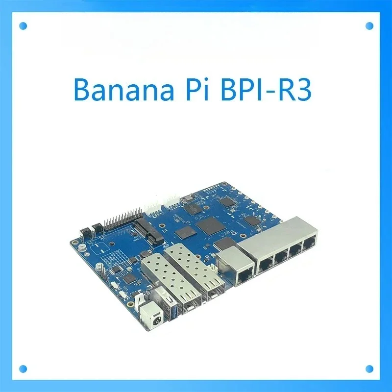 Фото Плата SmCpBanana Pi BPI R3 BPI-R3 с MediaTek MT7986 (Filogic 830), поддержка Wi-Fi 6/6E, 2.5GbE SFP №2