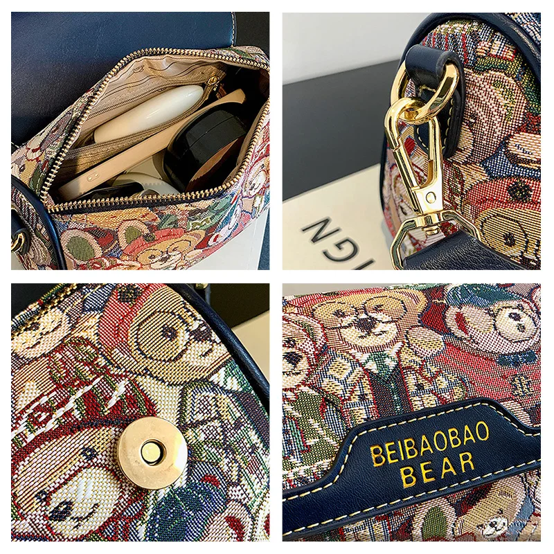 Новинка 2024 коричневые повседневные сумки через плечо для женщин