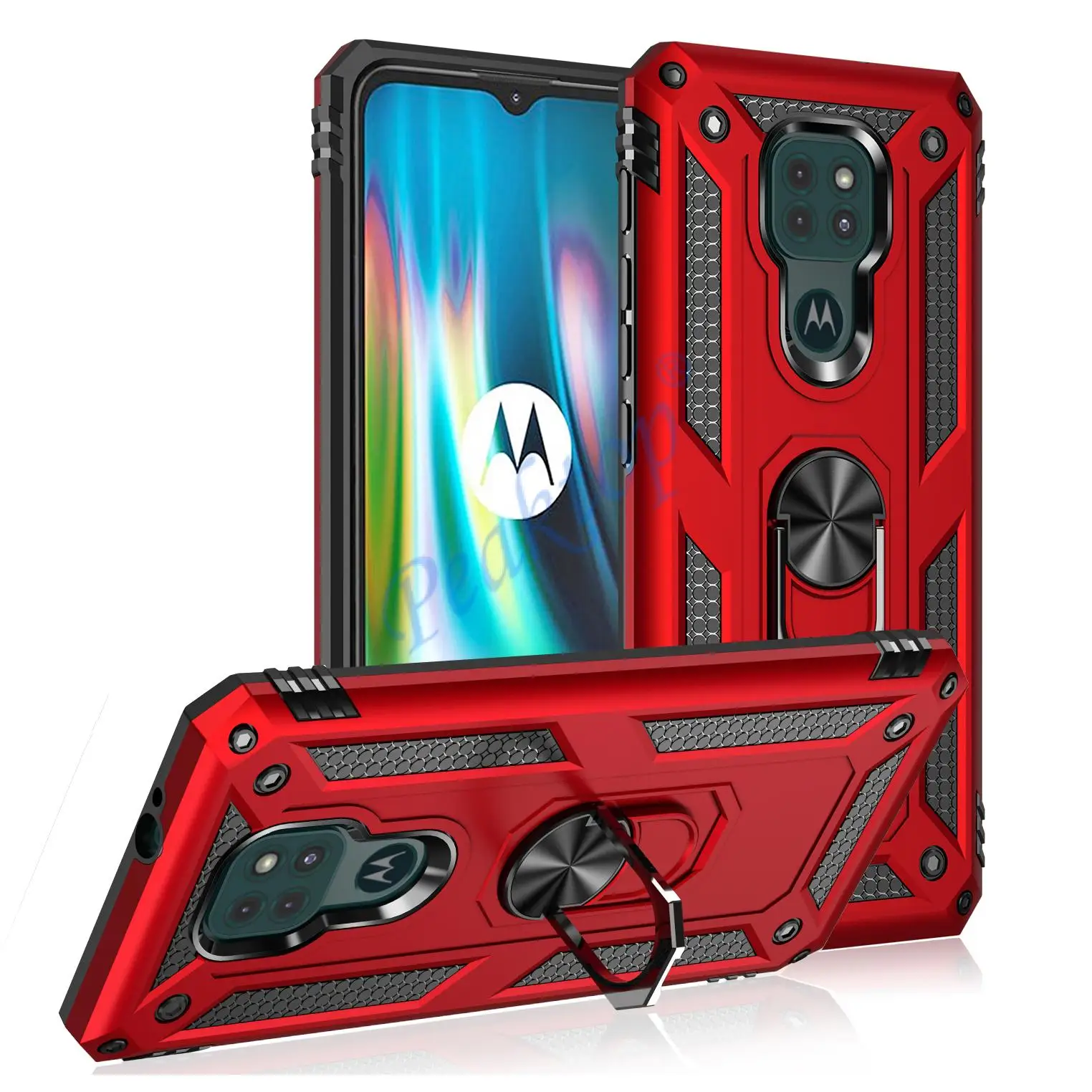 

Роскошный бронированный противоударный чехол для Motorola G9 Plus G9 Play Power Moto G 5G Plus Гибридный чехол для MOTO E6S Funsion E7 с металлическим кольцом