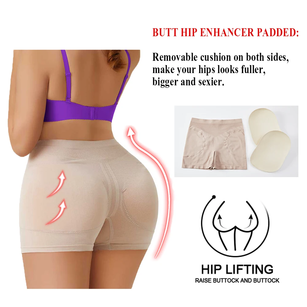 LANFEI Body Shaper Butt Lifter Panties Hip Shapewear Push Up Panites Seamless Hip Enhancer with Pads