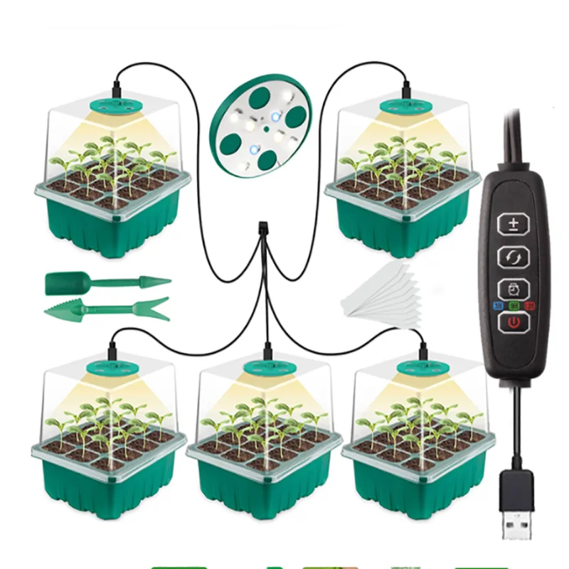 

Лоток для семян с подсветкой, 8 светодиодов, ABS+Aluminum