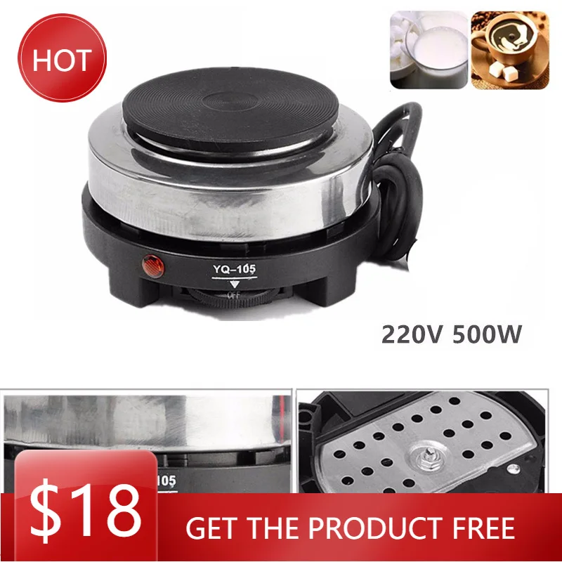 

500W Mini Electric Stove Hot Plate Cooking Plate Multifunction Coffee Tea Heater Home Appliance Hot Plates for Kitchen