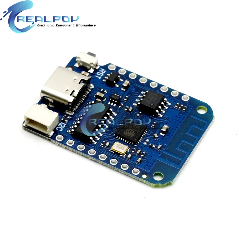 Фото WEMOS D1 Mini V4.0.0 TYPE-C USB WIFI Интернет вещей плата на основе ESP8266 4MB MicroPython Nodemcu Arduino совместима №2