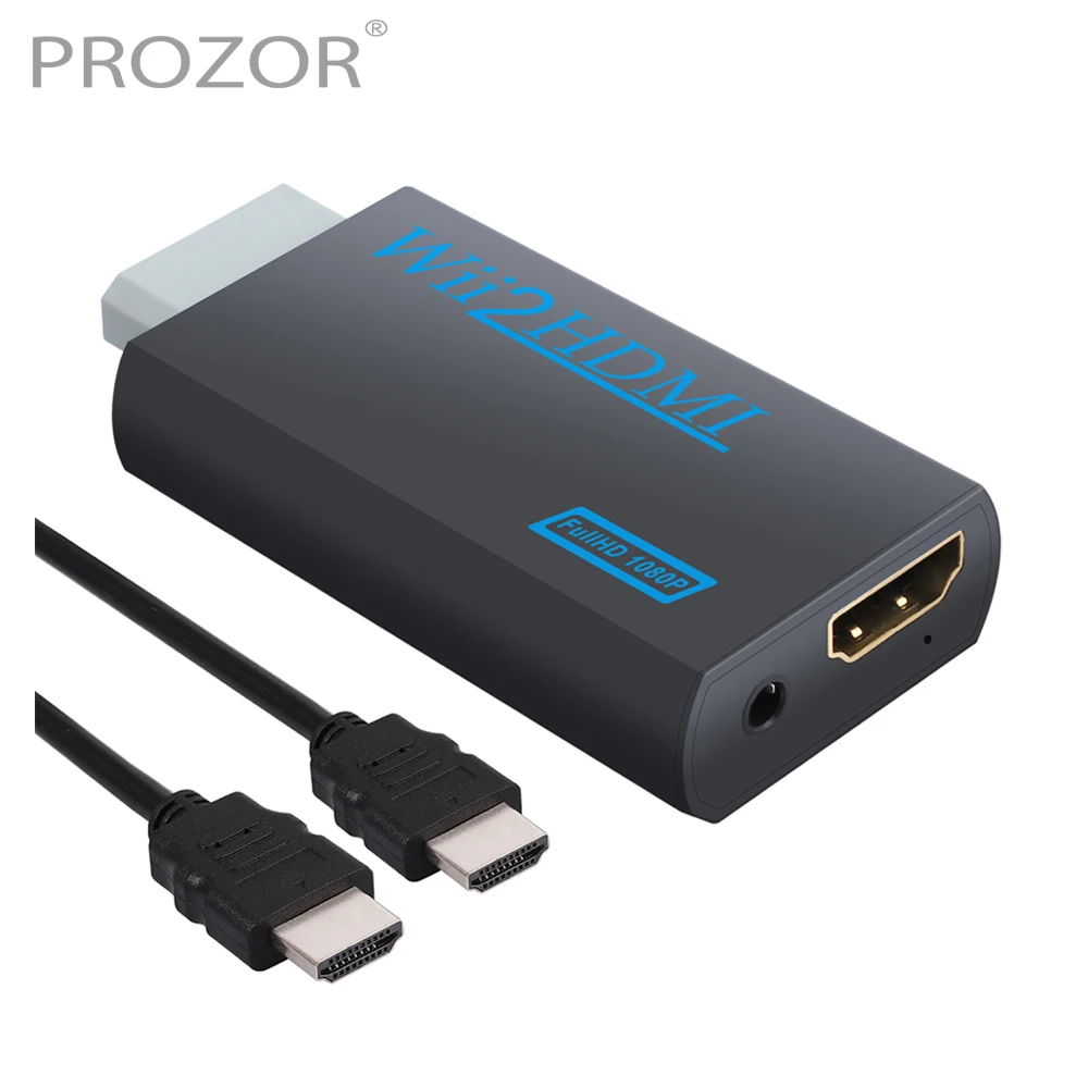 

Prozor для Wii к HDMI-совместимый конвертер весы сигнал к 720P/1080P HDMI-совместимый 3,5 мм аудио видео конвертер адаптер