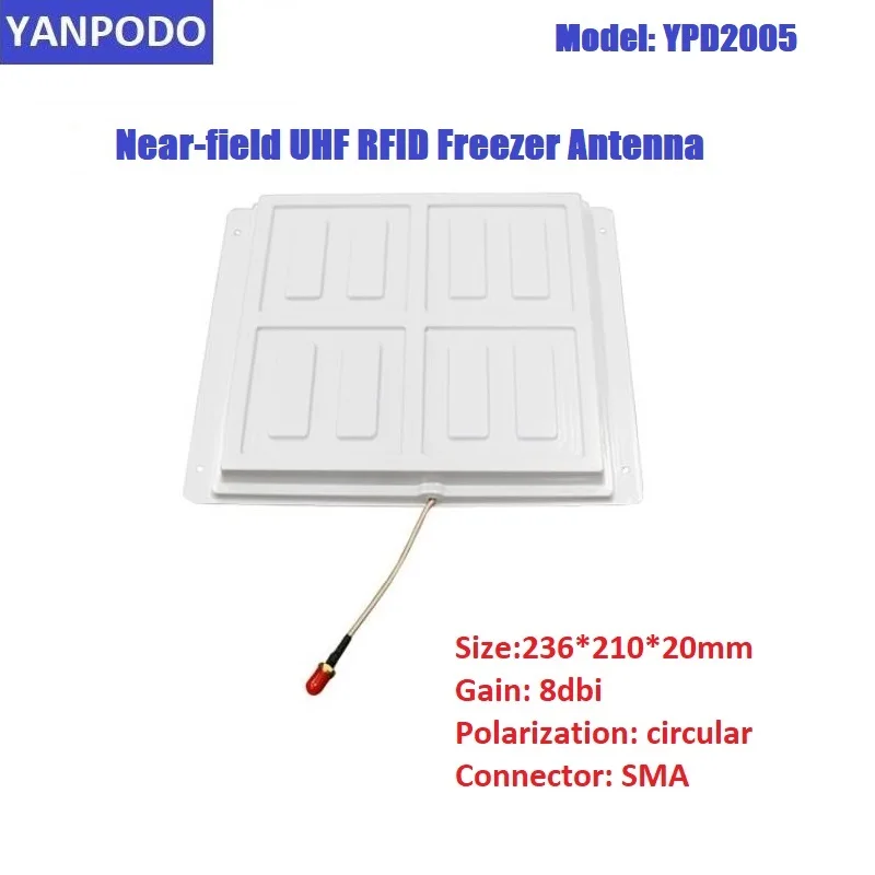 

Yanpodo UHF RFID Near field antenna close range Circular 8dbi IP67 SMA for accurately reading in asset freezer management