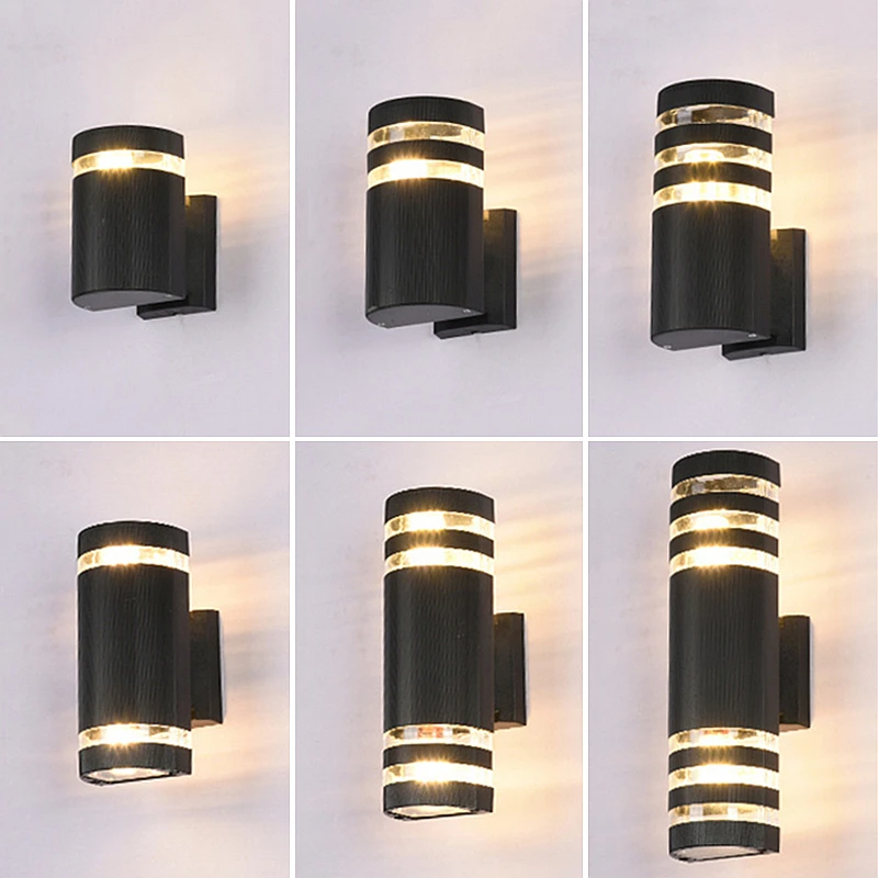 Outdoor Cylinder LED Wall Lamp Acrylic Waterproof IP65 GU10/