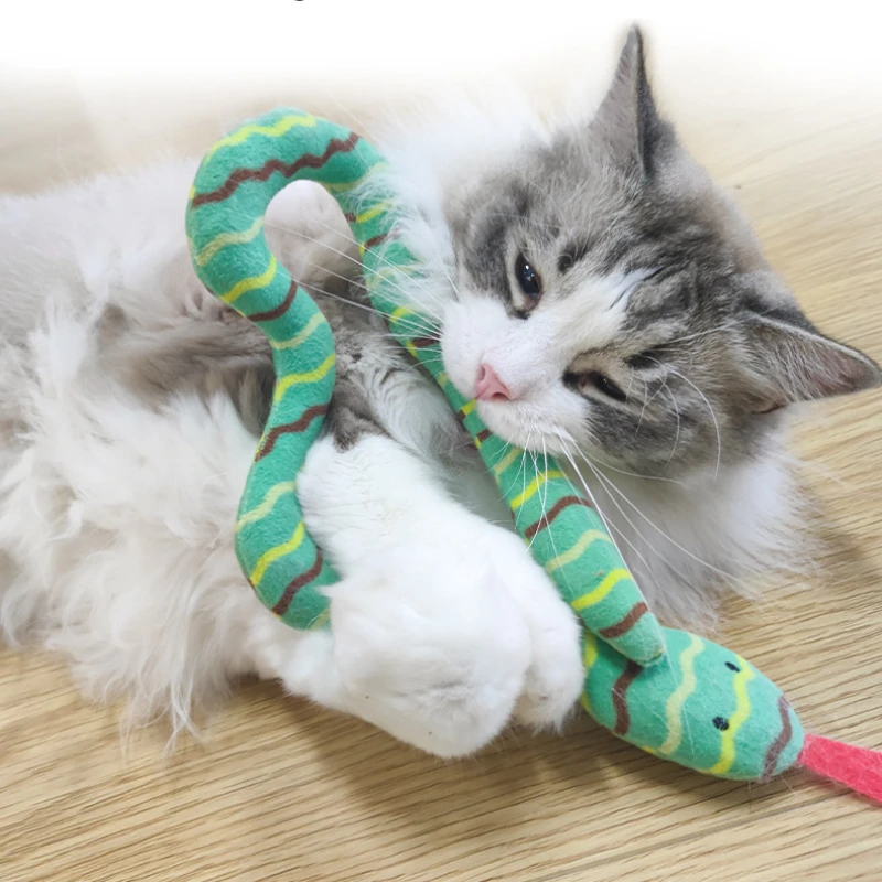 

Cat Toys Catnip Toy Plush Greedy Snake Bite Resistant Interactive Toys for Cats Dog Pet Supplies Cat Accessories 1piece