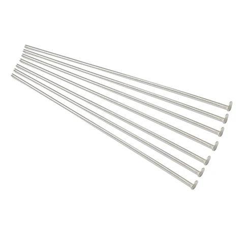 Головки для бижутерии из нержавеющей стали с золотированными булавками 100 шт