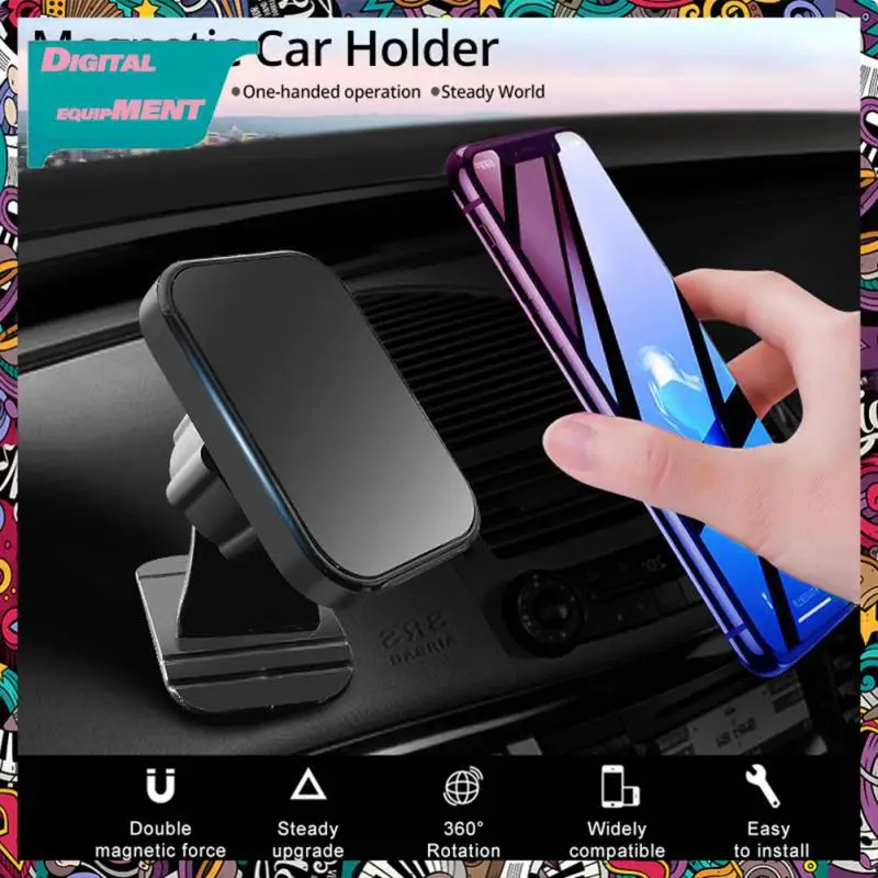 

Universal Magnetic Car Phone Holder Strong Magnetic 360 Rotation Magnet Mount Bracket Mobile Cell Phone Holder Stand
