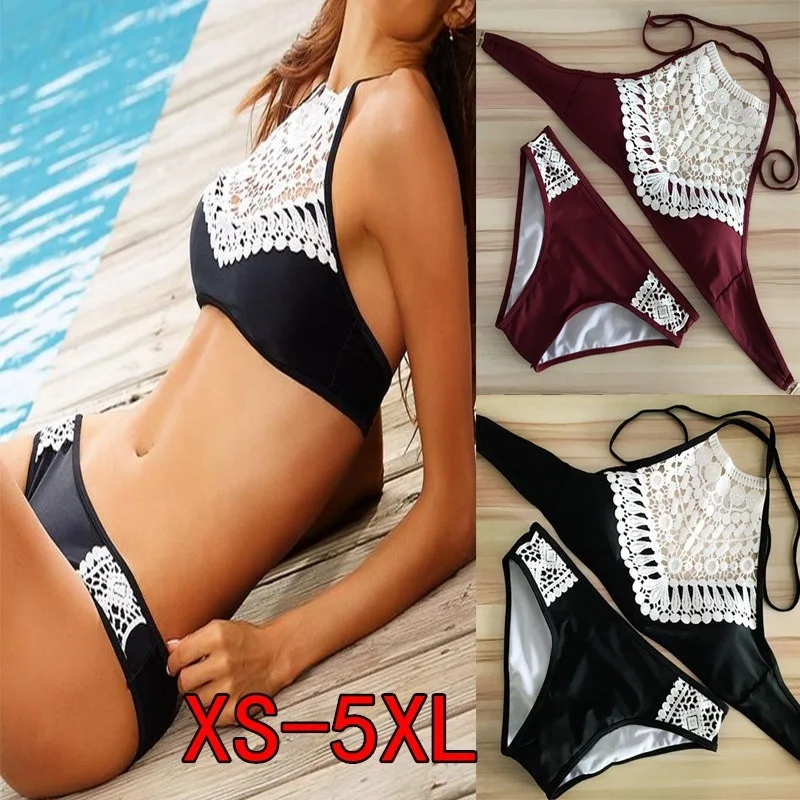

New Push Up Bikinis Set Swimsuit Lace Lace Up Bikini Brazilian Bathing Suit Summer Beach Swimming Suit