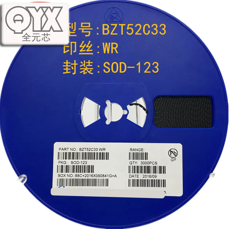 1000 шт./лот 1206 BZT52C33 silkscreen WR SOD-123 33V SMD Диод Зенера