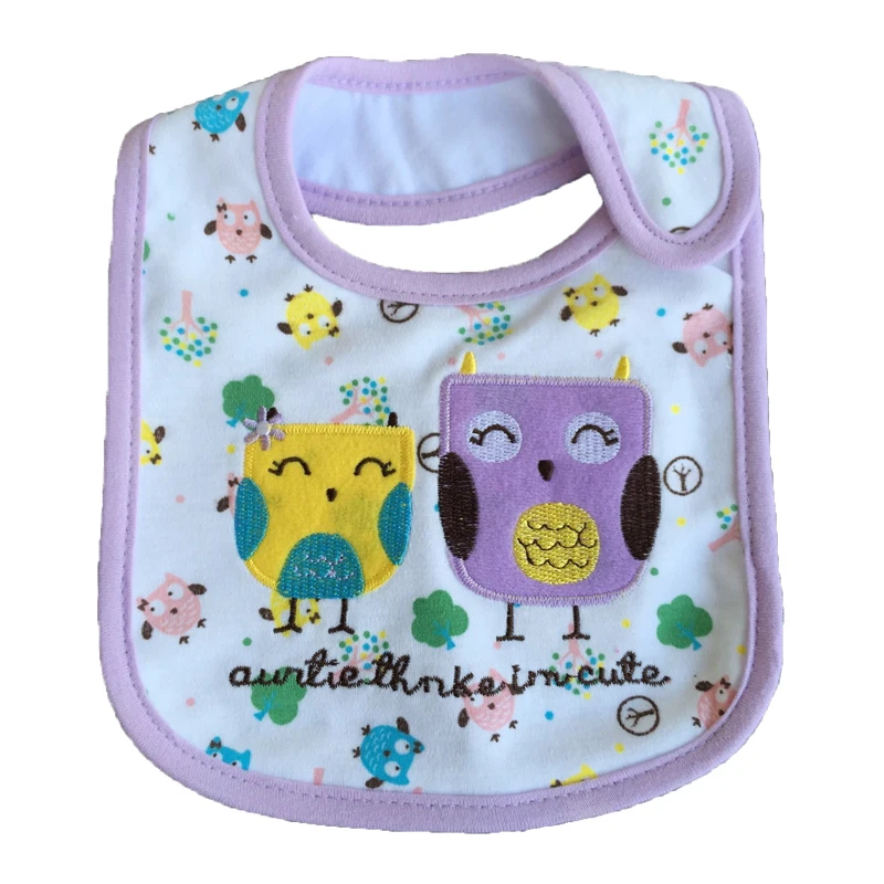 8pc/Lot Hot Cotton Baby Bibs Infant Embroidered Saliva Towels Burp Cloths Funny Waterproof | Мать и ребенок