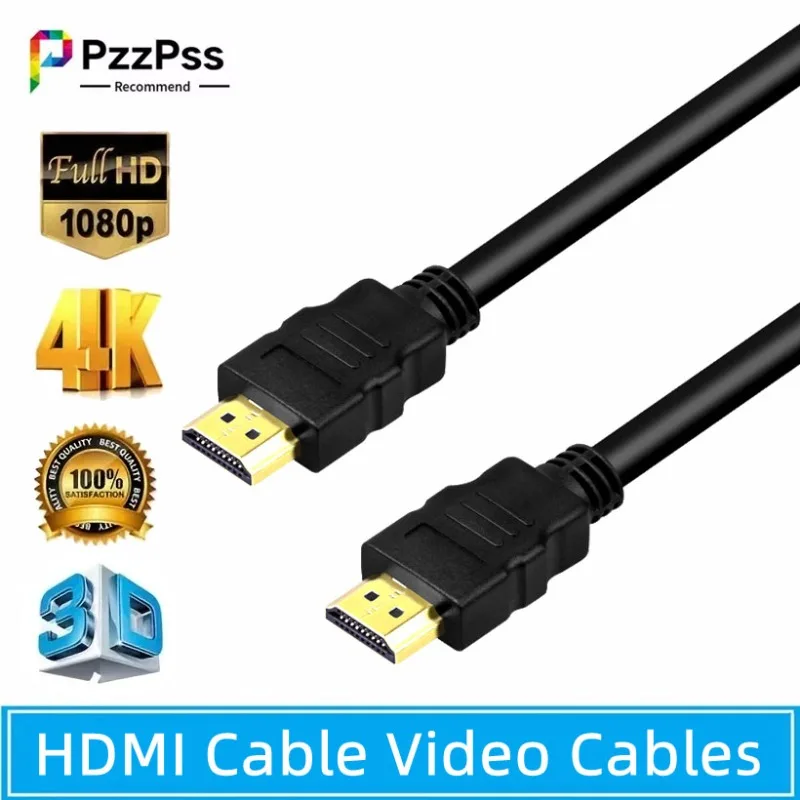 Фото Кабель HDMI PssPzz 4K 60 Гц, кабель HDMI «папа-папа», высокоскоростной кабель HDMI 2.0 с 18 Гбит/с для UHD Samsung TV, монитора, PS4/3, Xbox One №1