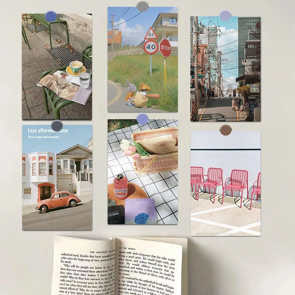 10 шт. романтические маркеры наклейки плакаты карточка для скейтборда кофе