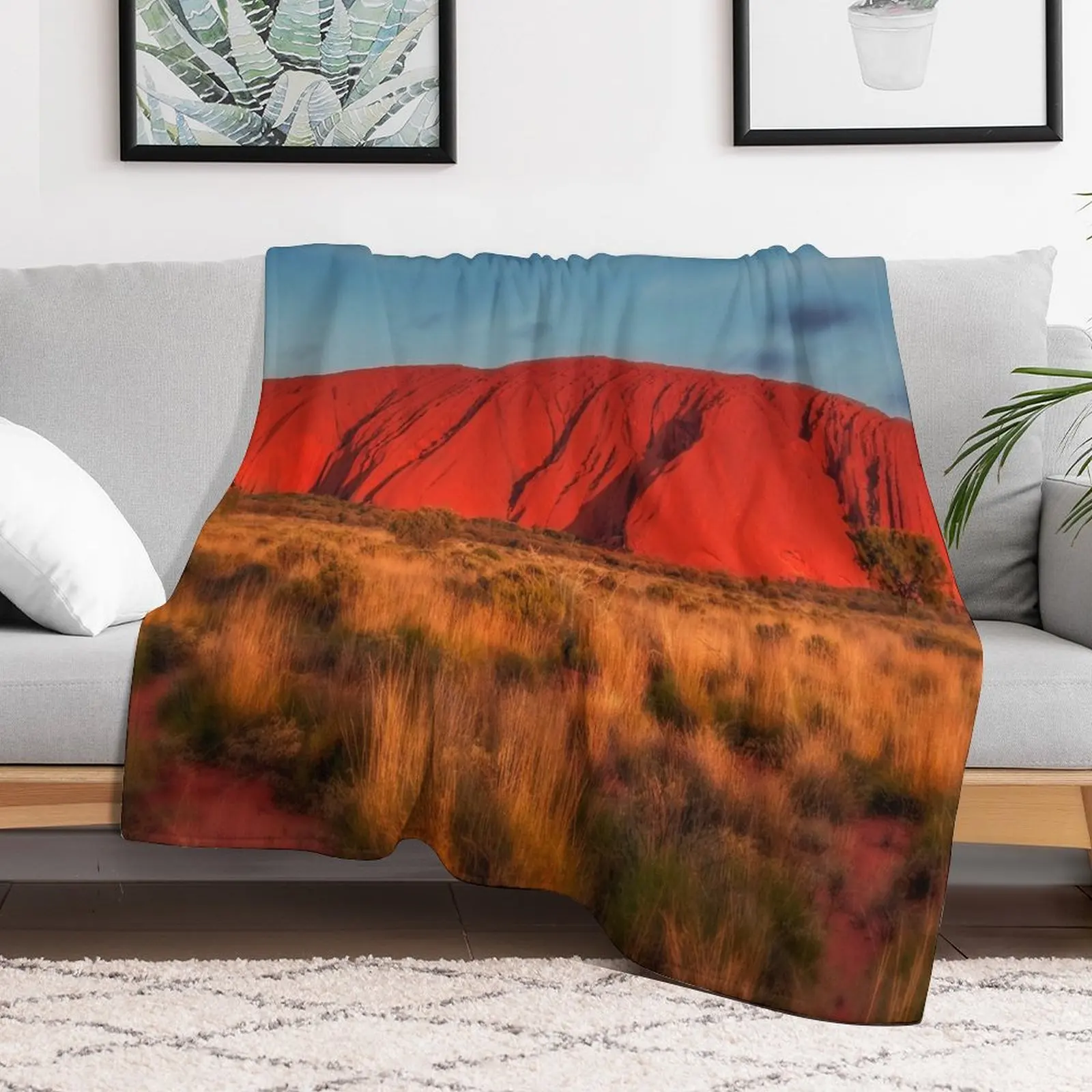 Фланелевое одеяло Uluru Australia Ayers Rock Sandstone Monolith