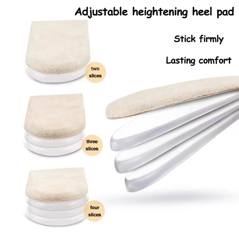 Invisible inner heightening insole GEL adjustable height physical heightening half pad unisex difference foot length heel pad