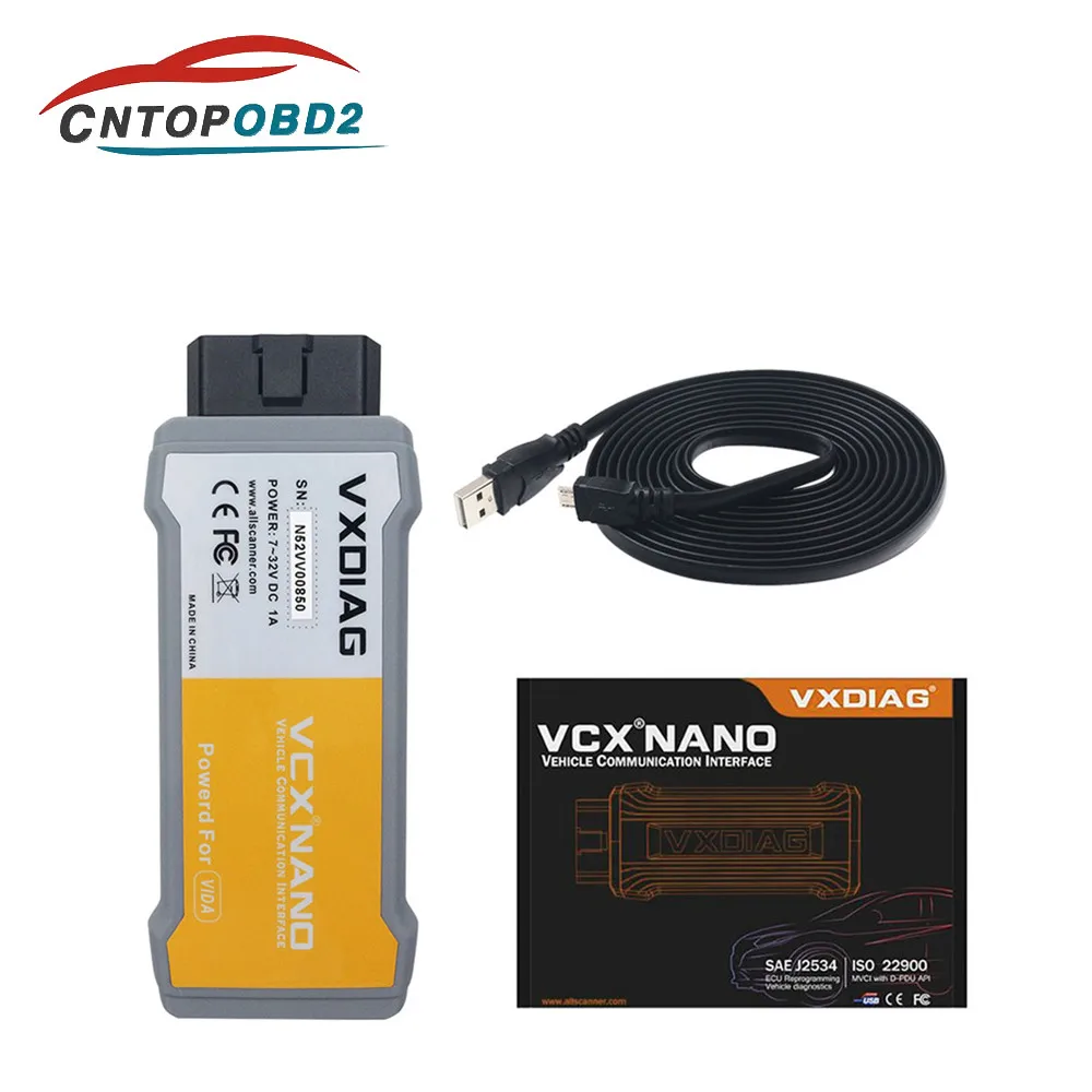 Новейший инструмент для диагностики автомобиля VXDIAG VCX NANO 2014D Dice сканер OBD2 онлайн
