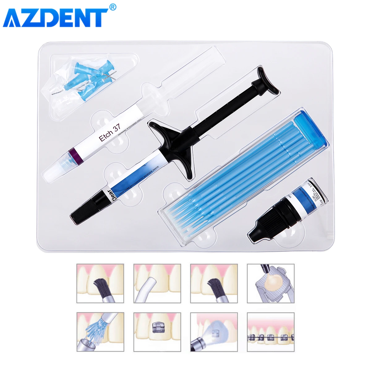 Набор стоматологических ортодонтических клейких материалов AZDENT для крепления