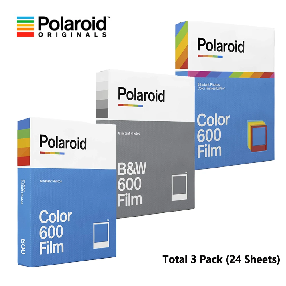 Polaroid 600 White Frame/B & W /Color Film Instant Photo Paper 3 Pack For Polaroid 636 637 640 Onestep2 Plus Instax Camera