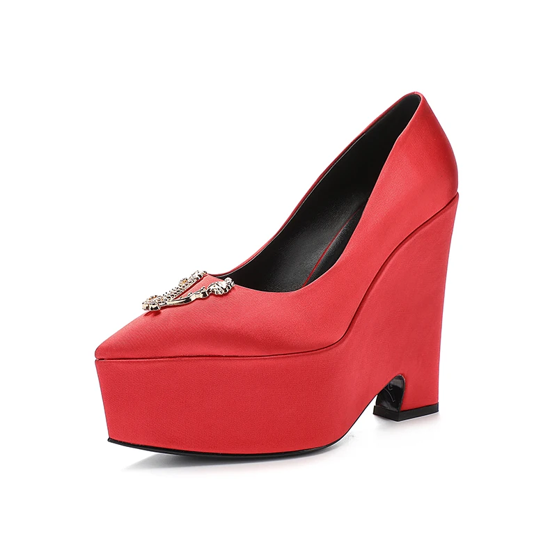 Latest Fashion New Brand Ultra High Heel Single Shoes Women's Casual Luxury Sexy Sandals Metal Pointed Thick Sole High Heels