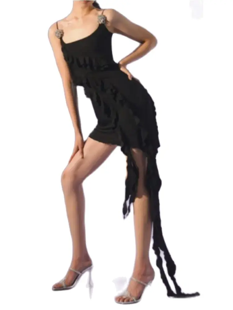 

New Women Sexy Sleeveless Black Mini Bodycon Dress 2023 Elegant Evening Club Designer Party Dress