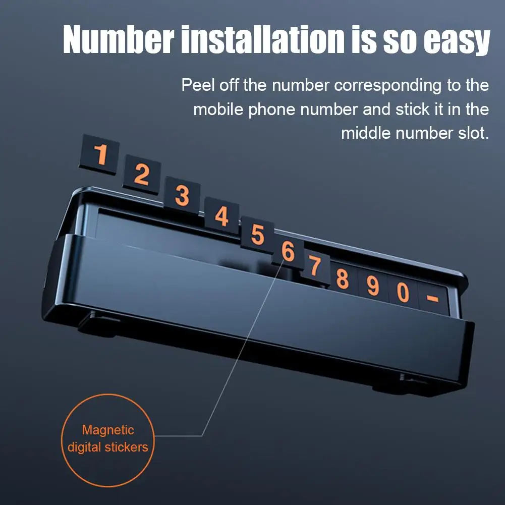 Табличка с номером телефона для парковки автомобиля временная магнитная скрытая