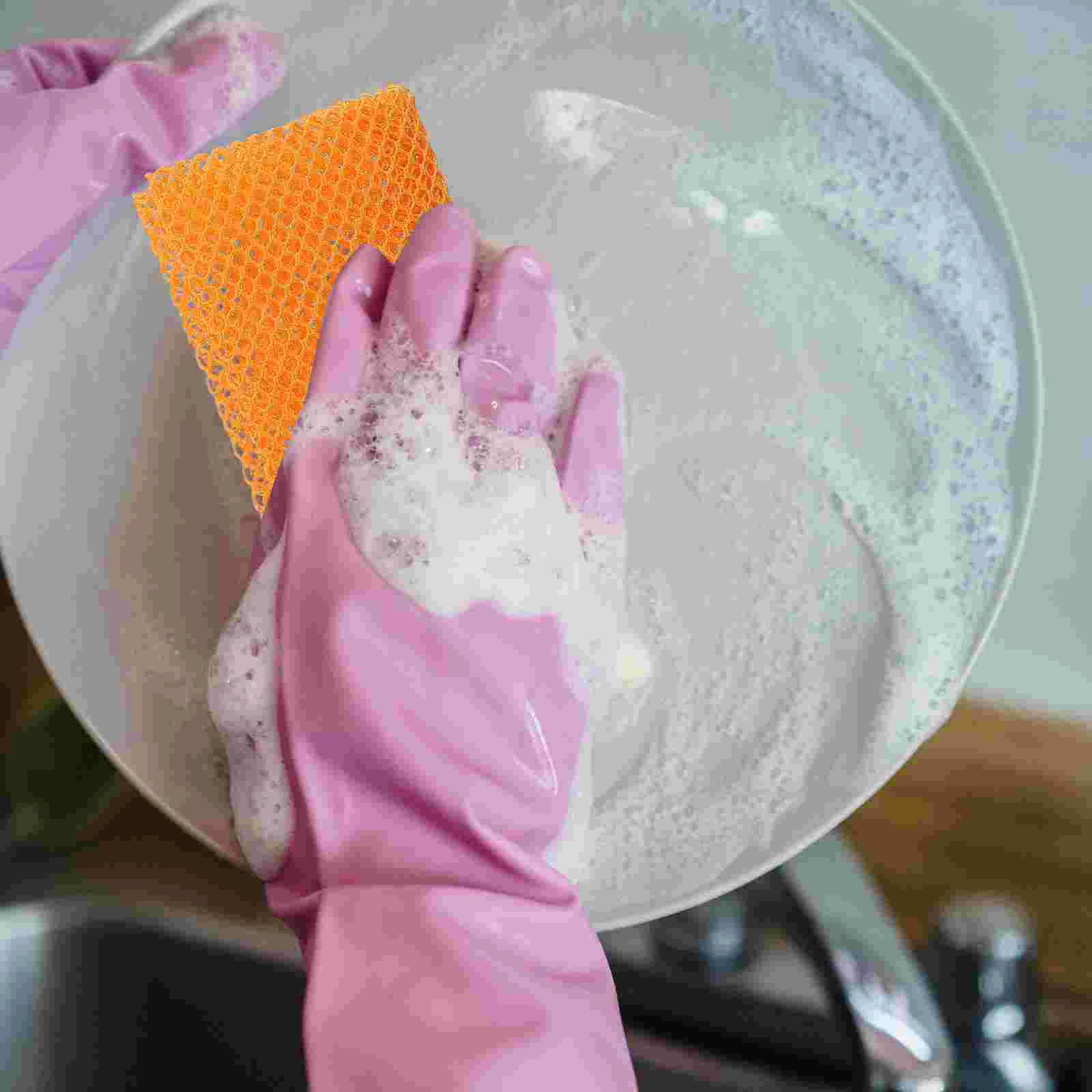 

Dish Cloth Net Rag Kitchen Washing Mesh Cleaning Towel Scrubber Dishes Bowl Scratch Non Wash Netted Cloths Scrubbing Scourer