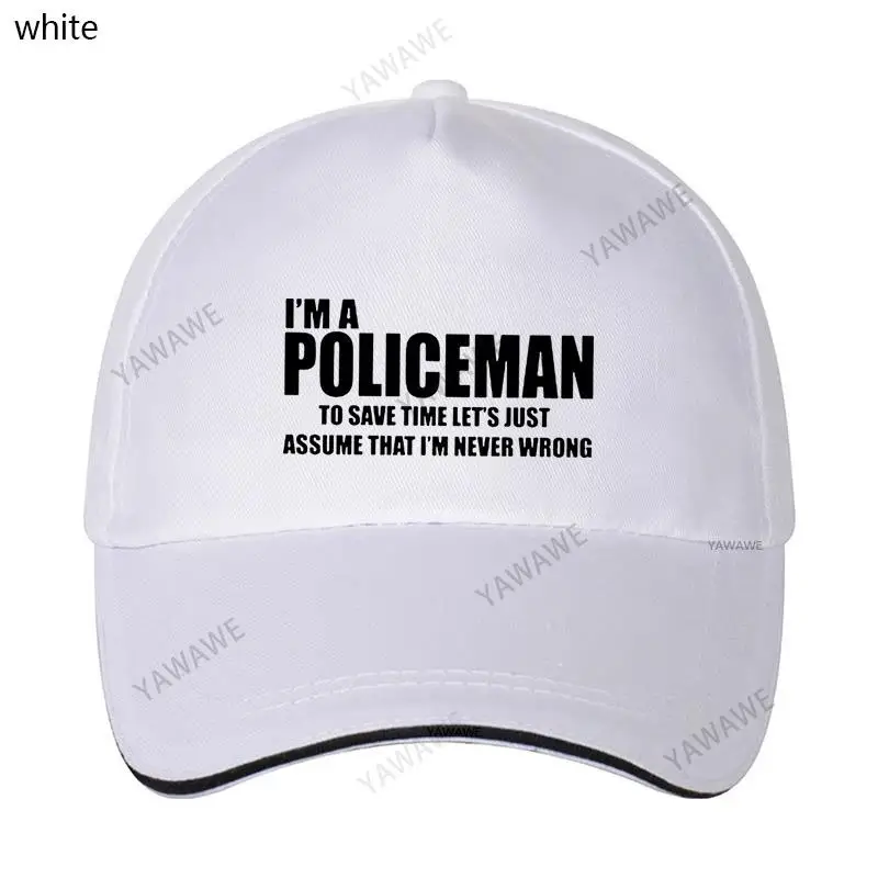 

Men Outdoor Snapback Hats I Am A Policeman baseball Cap Police Funny Profession Baseball Cap Gift For Policeman yawawe