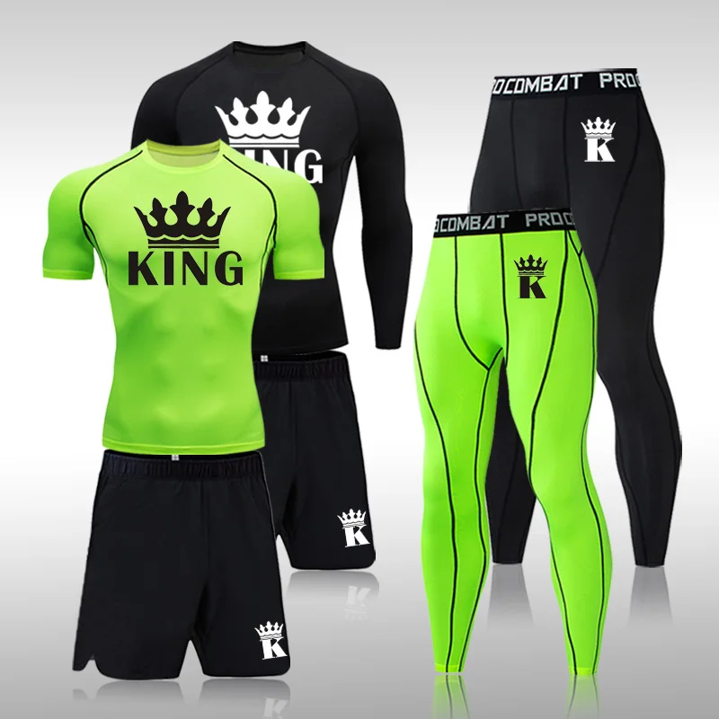 

Men Clothes Joggers Training Gym Fitness Rashguard Compression Men's Sport Suits Quick Dry Running Sets High Quality Tracksuits