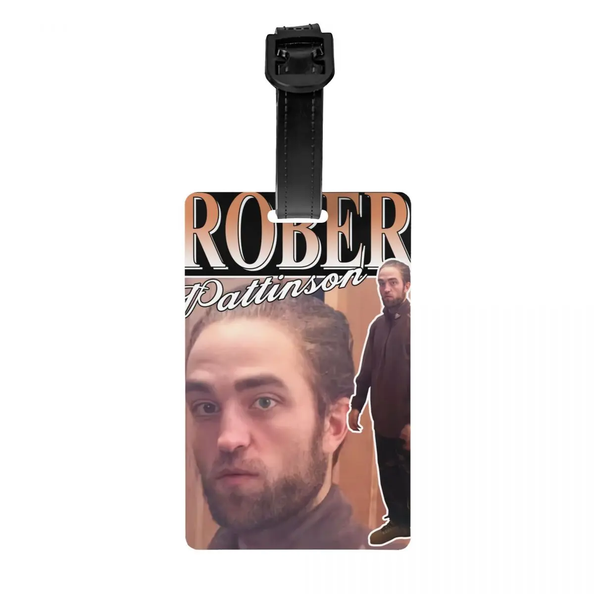 

Funny Robert Pattinson Standing Meme Luggage Tags for Suitcases Vintage Rob Privacy Cover ID Label