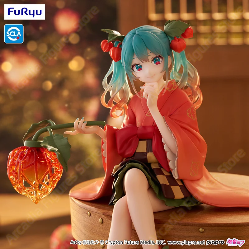 Фото В наличии: Фигурка FuRyu Noodle Stopper Hatsune Miku Flower Fairy -Physalis Ver.- из ПВХ, коллекционная аниме-фигурка, настольная модель, игрушка №5